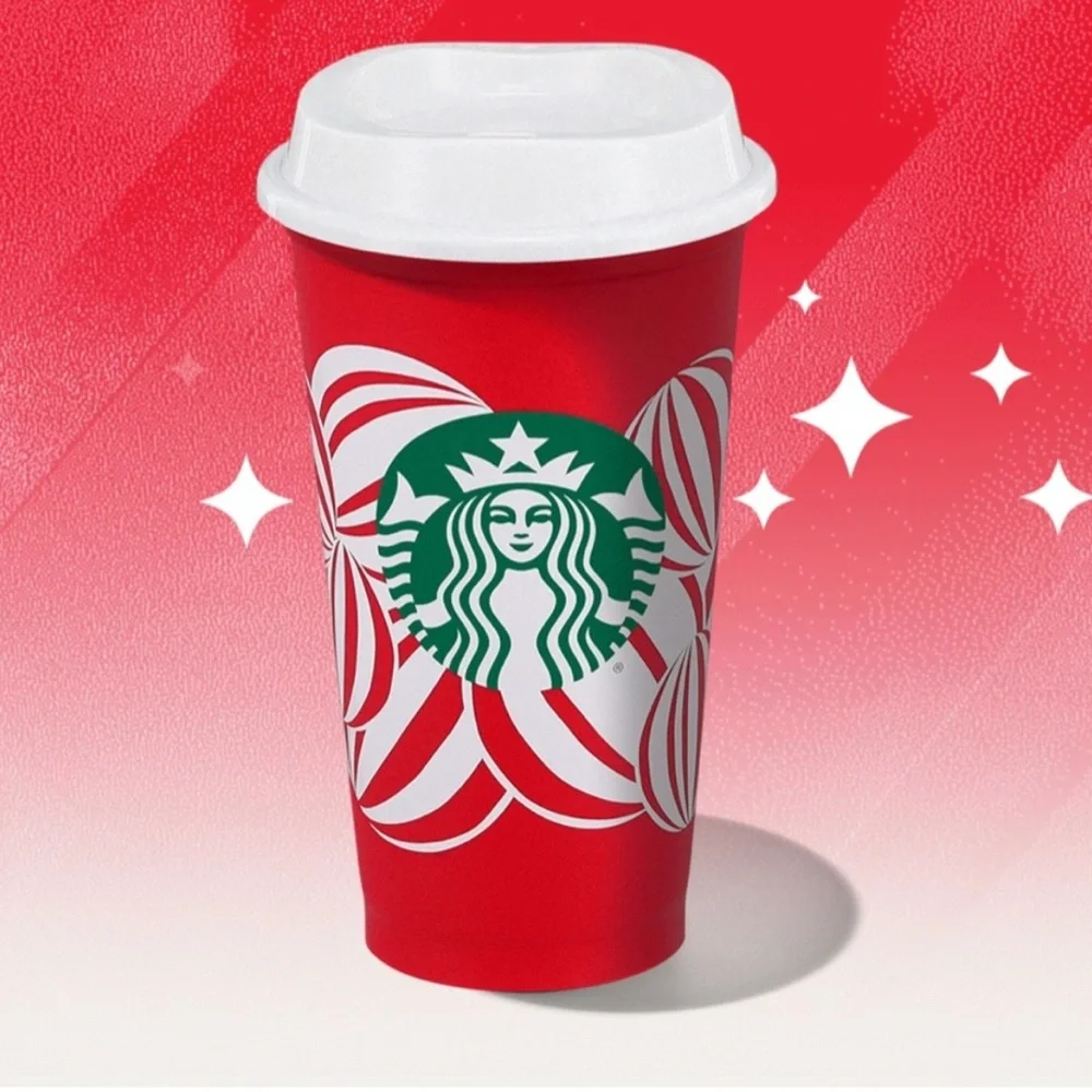 NEW STARBUCKS 2024 Reusable Red Hot Cup Grande 16 oz Holiday Limited Edition